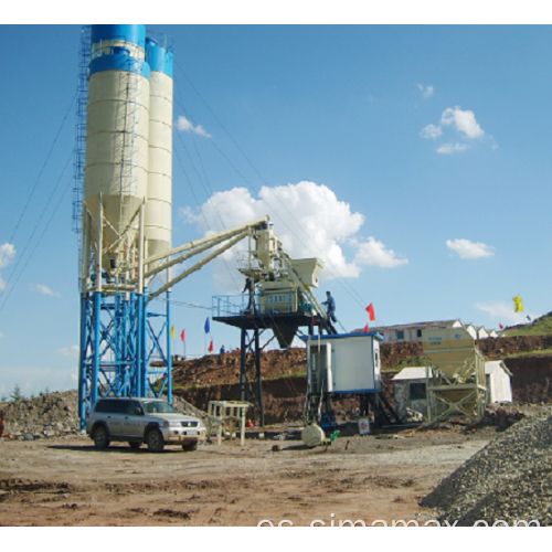 Planta de mezcladora de concreto HZS50 portátil con silo de cemento